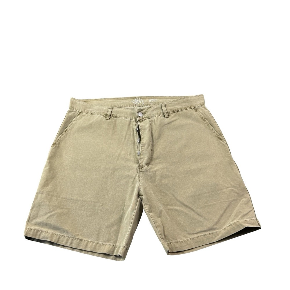 Alex Crane Organic Cotton Button Fly Mens Chino Short Brown Size 36 NWOT